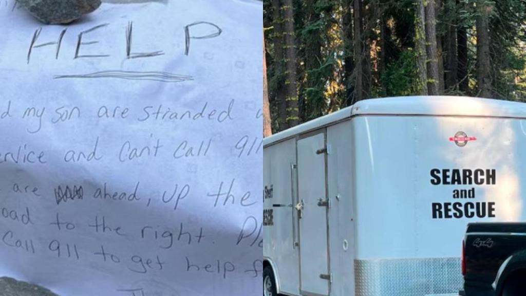 El pedido de ayuda de una madre y su hijo que fueron rescatados gracias a una nota de auxilio en California