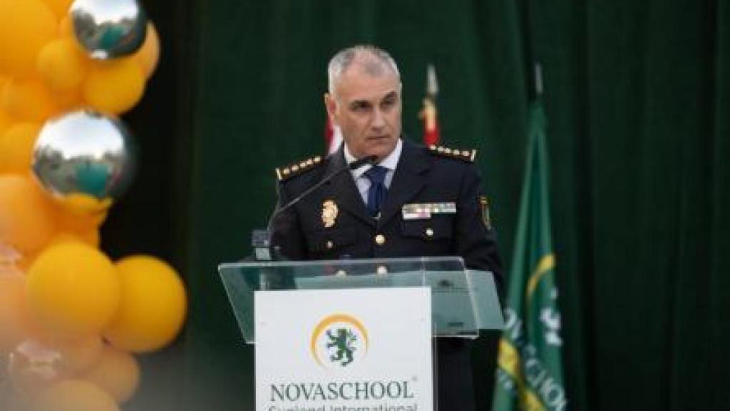 Roberto Rodríguez en un reciente acto en un colegio de Grupo Novaschool.