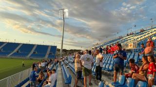 Aficionados durante el simulacro.