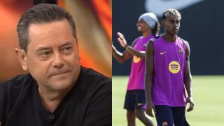 Imagen de Tomás Roncero y el FC Barcelona entrenando.