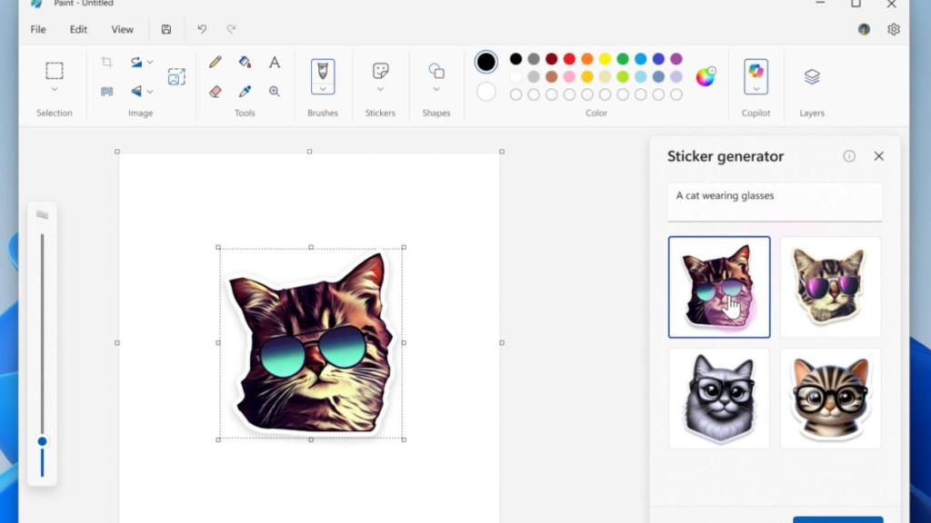 Generador de stickers en Paint para Windows 11