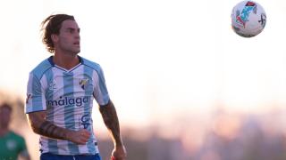 Eneko Jauregi durante un partido de pretemporada con el Málaga CF