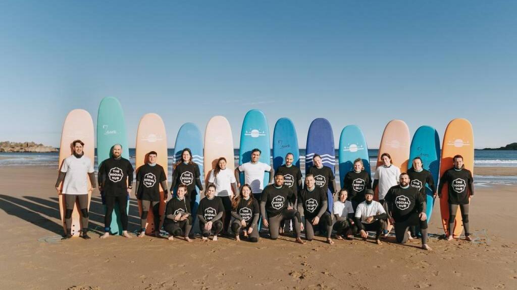 Uno de los grupos participantes en la actividad de The Social Hub en San Sebastián.