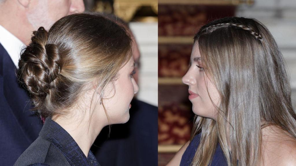 Los originales peinados de la Princesa y la Infanta.