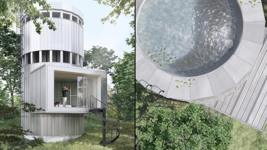 La minicasa giratoria Micro-House: 3 Scenes of Home.