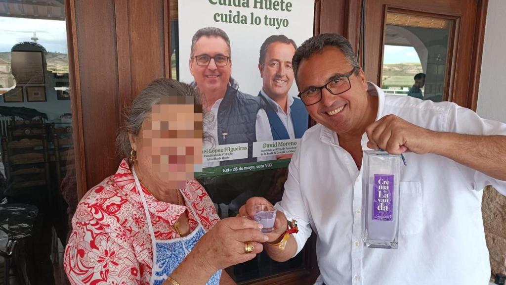 López-Filgueiras cuando fue candidato a alcalde de Huete.
