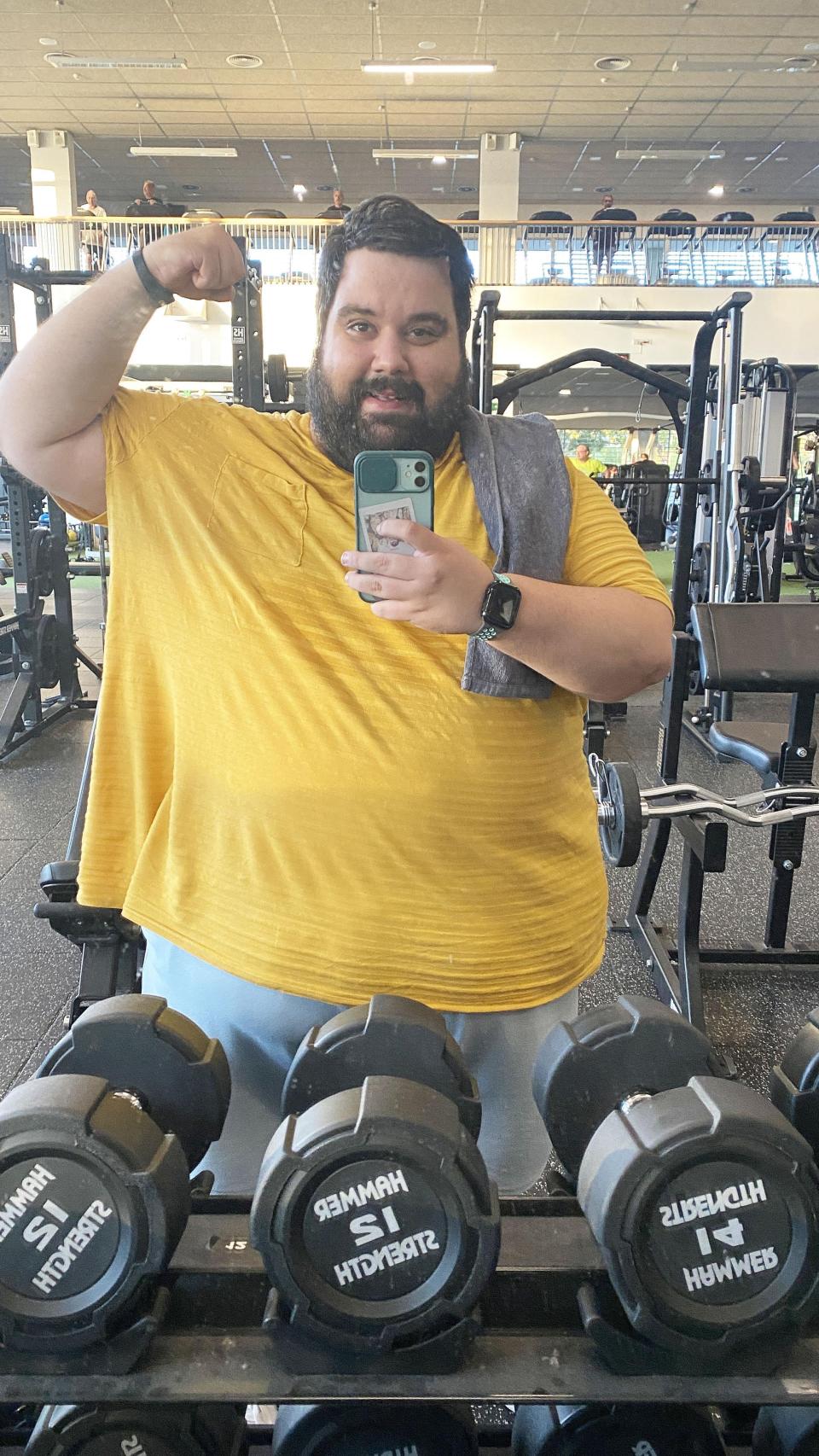 Marcos Roldán en el gimnasio