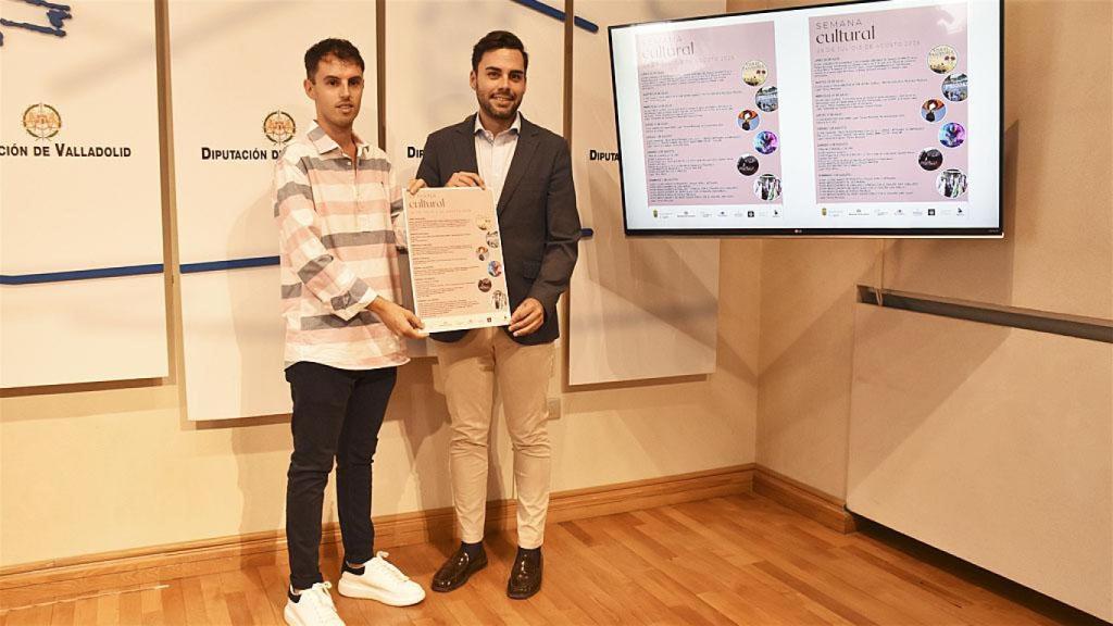 Pablo Centeno y Roberto Migallón en la presentación de la Semana Cultural de Cigales