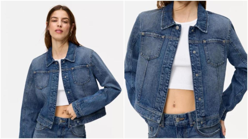 Chaqueta vaquera entallada de Pull&Bear. Ref: 3716336
