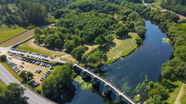 Imagen a dron de la parte de A Estrada.