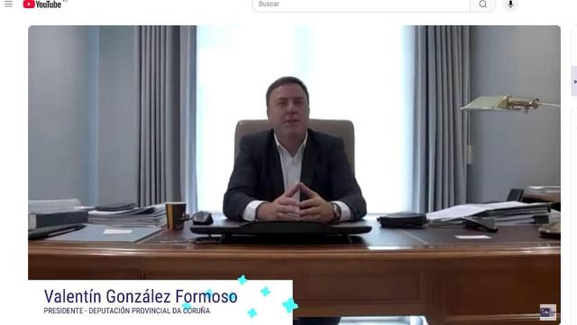 El presidente de la Deputación da Coruña, Valentín González Formoso, en el Maratón de Galeguidades.