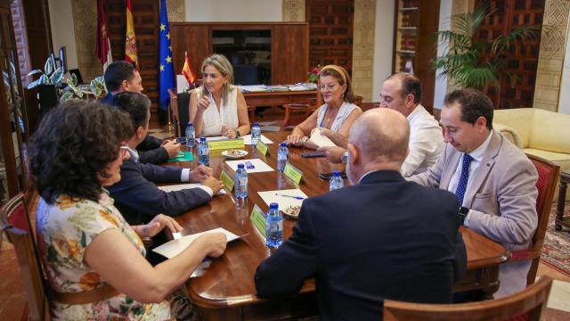 Reunión de Tolón con los agentes sociales de Castilla-La Mancha. Foto: Delegación de Gobierno.