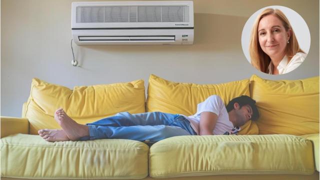 Montaje de Arantxa Goenaga en una habitación con aire acondicionado.