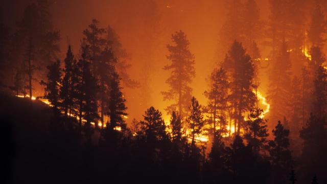 Incendio forestal de las Montañas Rocosas de Colorado (EEUU).