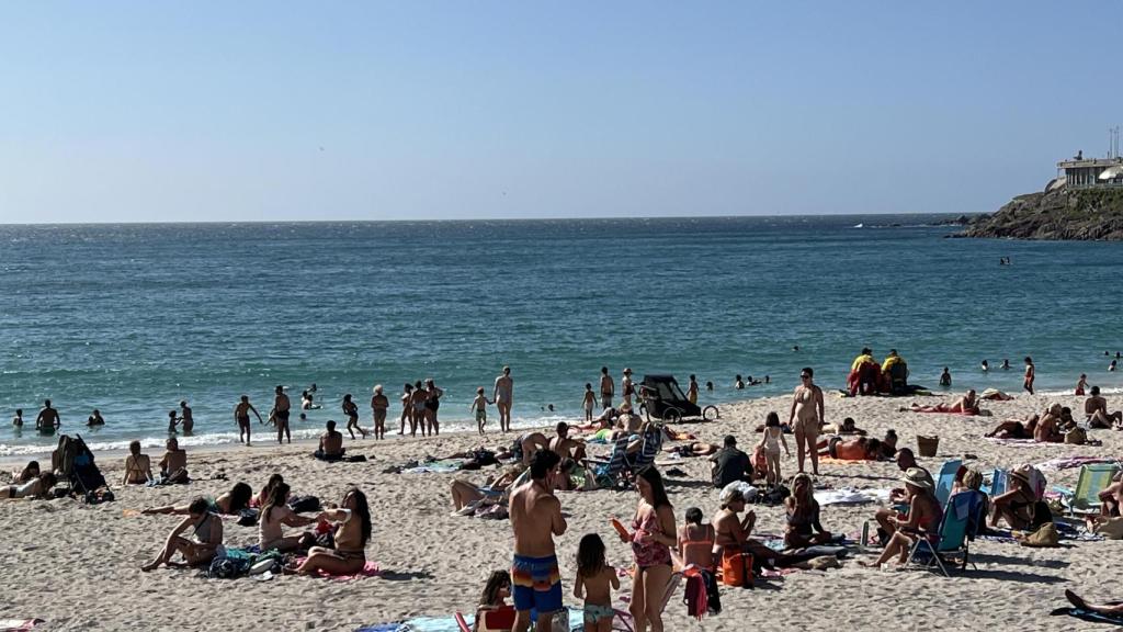 La playa de Orzán, en A Coruña.