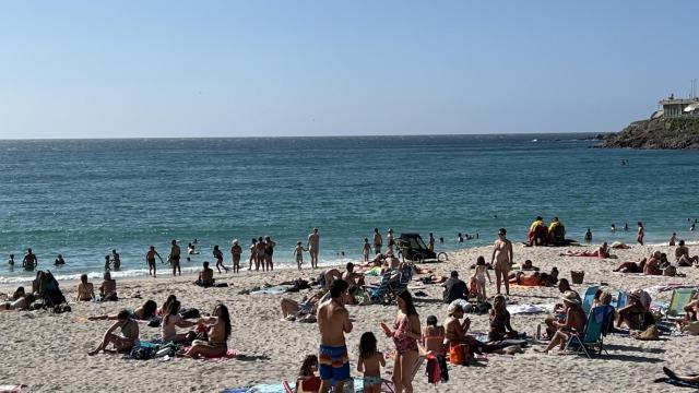 La playa de Orzán, en A Coruña.