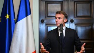 Emmanuel Macron esta semana durante su visita a Alemania.