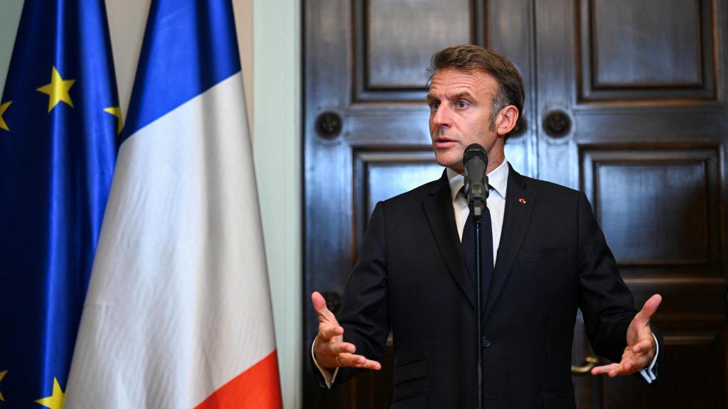 Emmanuel Macron esta semana durante su visita a Alemania.