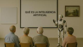 Unos jubilados asisten a una formación de inteligencia artificial.