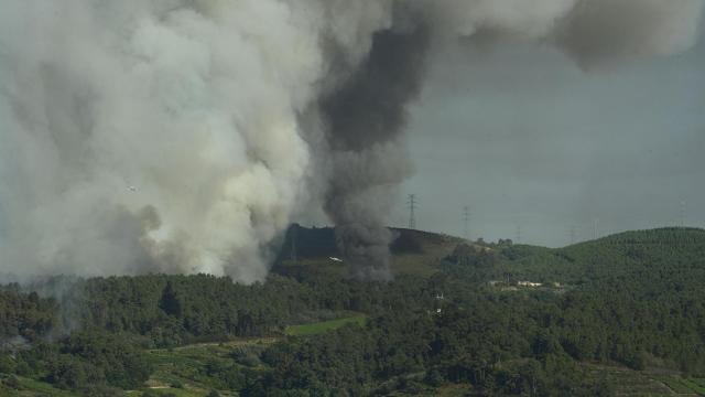 Imagen de archivo de un incendio en Galicia.