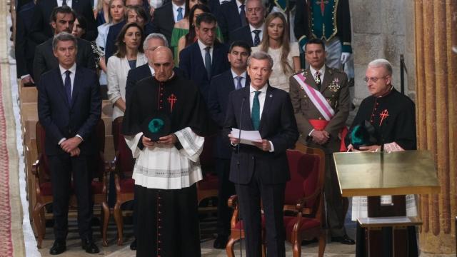 El presidente de la Xunta, Alfonso Rueda, ejerce de delegado regio en la Ofrenda al Apóstol Santiago