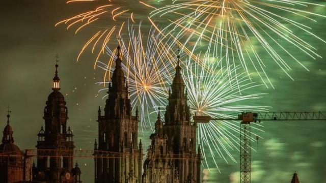 Los Fogos do Apóstolo 2025 en  Santiago.