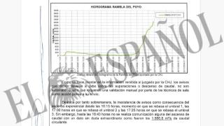 Extracto del informe en el que la Guardia Civil acredita la inexistencia de avisos de la CHJ durante la crecida del Poyo de la dana. EE