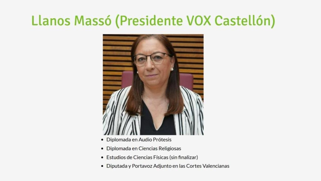 En la web de Vox figura la misma formación. EE
