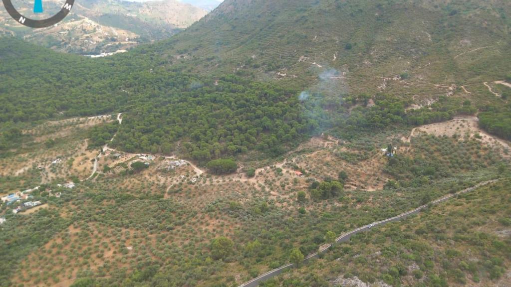 El nuevo incendio forestal declarado en Ojén.