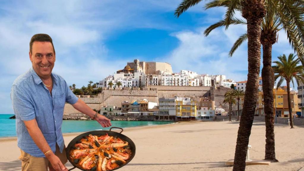 Montaje de este vecino y la playa de Peñíscola.