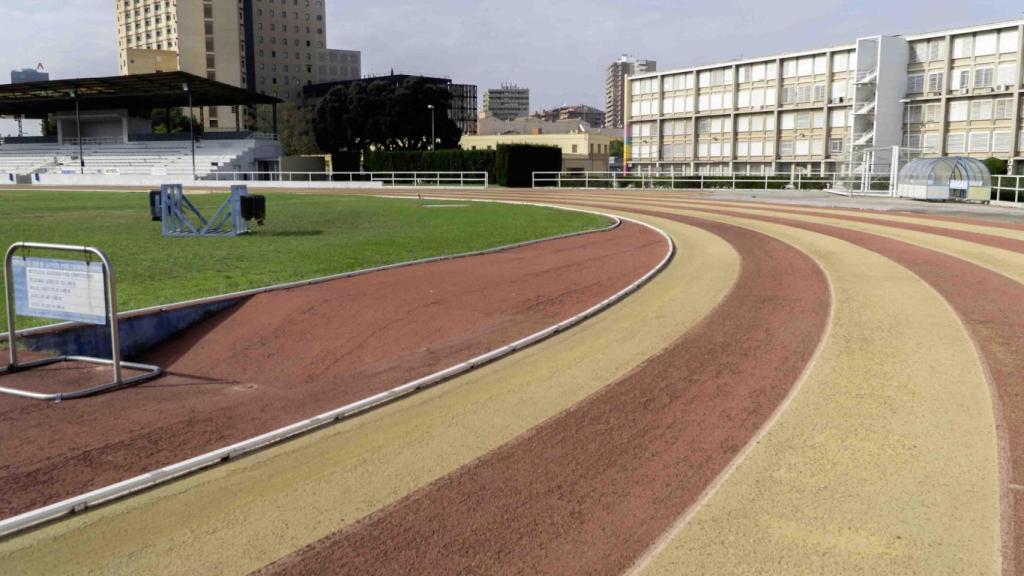 Pistas de atletismo en las instalaciones deportivas actuales.