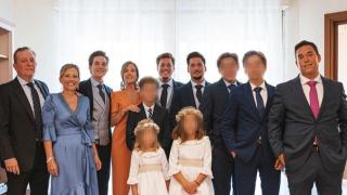 Berta y su familia en Roma en la boda de Alejandro, su cuarto hijo.
