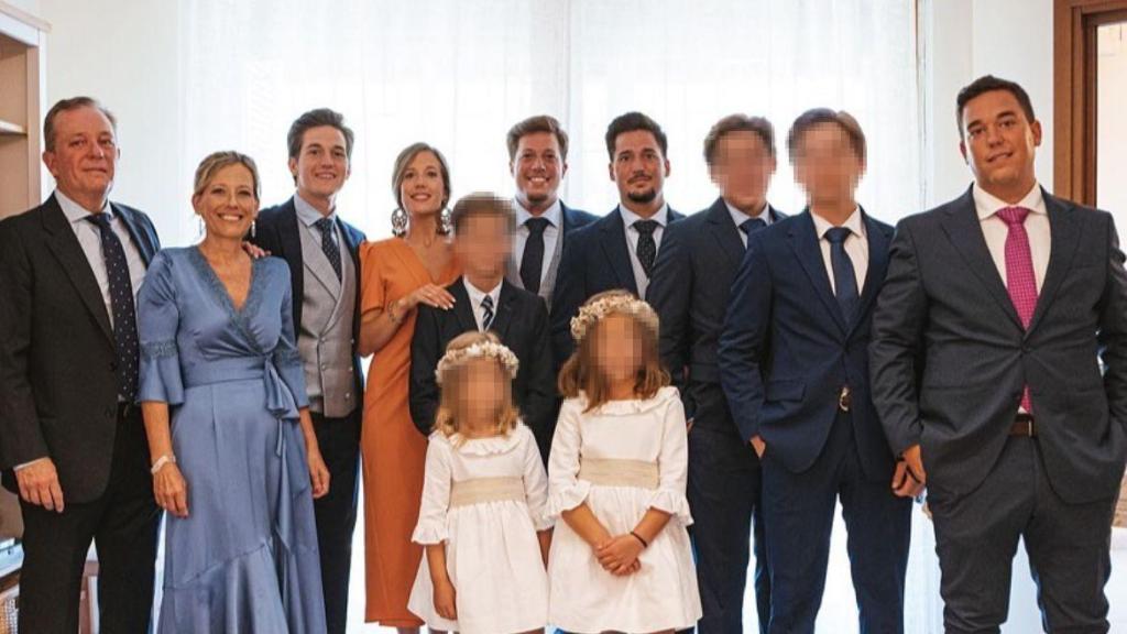 Berta y su familia en Roma en la boda de Alejandro, su cuarto hijo.