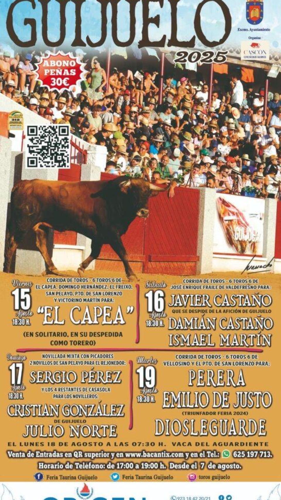 Cartel feria taurina de Guijuelo