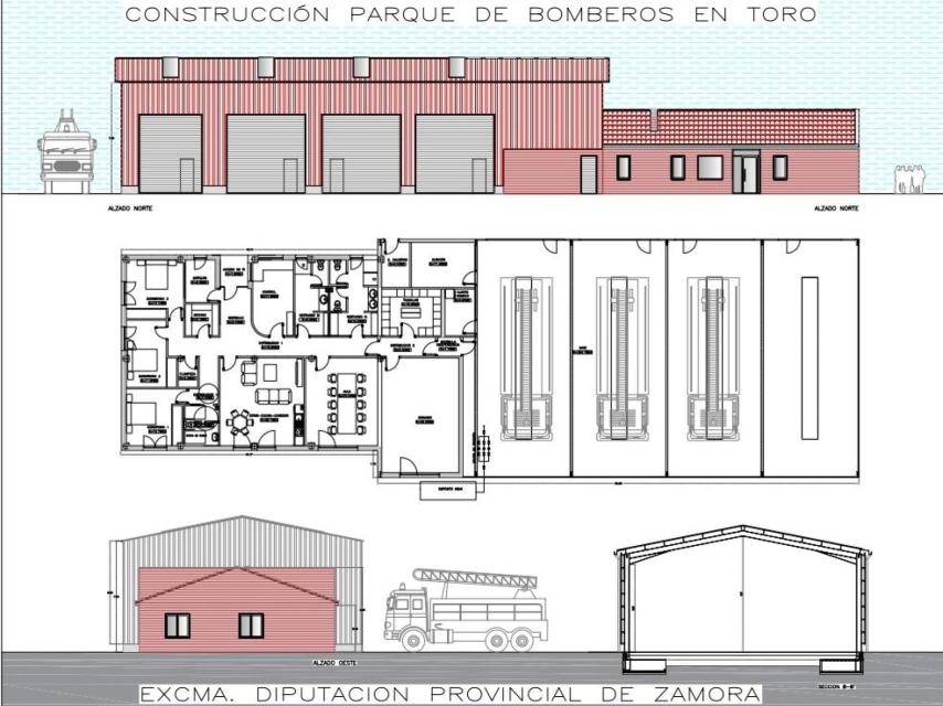 Boceto del nuevo parque de bomberos