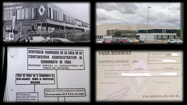 El Economato de Fasa hace 20 años junto a una imagen de donde estuvo ubicado.