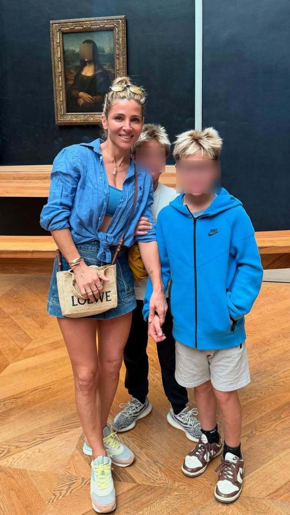 Elsa Pataky, con sus mellizos Tristán y Sasha.