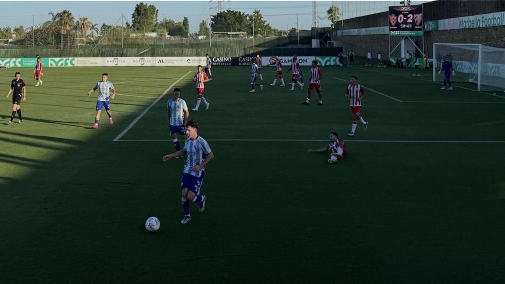 Una acción del UD Almería vs. Málaga CF de pretemporada