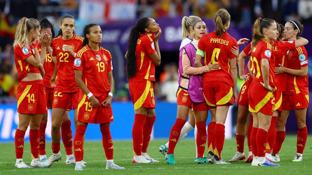 Las jugadoras de la Selección tras la derrota en la tanda de penaltis