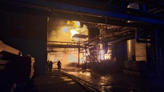Incendio en una empresa química de Zuera