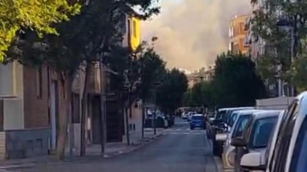 Vista de la nube desde el municipio de Zuera