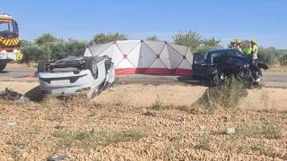 Los dos vehículos implicados en el siniestro. Fotografía de los Bomberos de la Diputación de Cuenca.