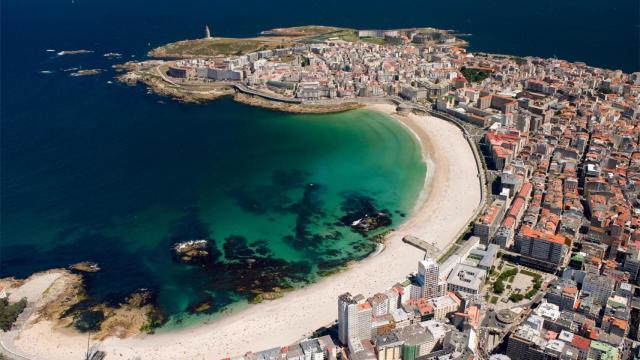 Fotografía aérea de A Coruña