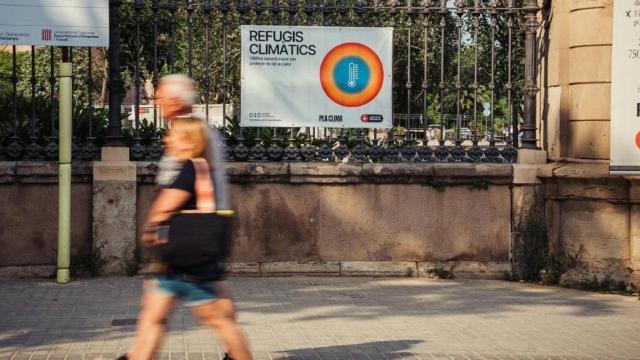 Refugio climático en Barcelona.