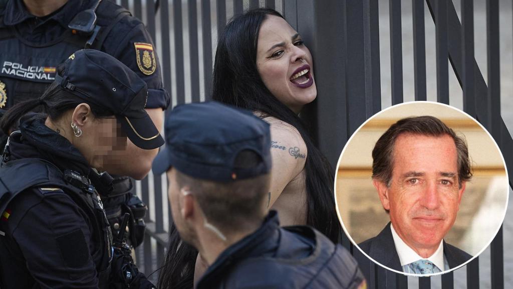 El doctor Enrique Rojas / Una activista de Femen detenid (Jesús Hellín / Europa Press)