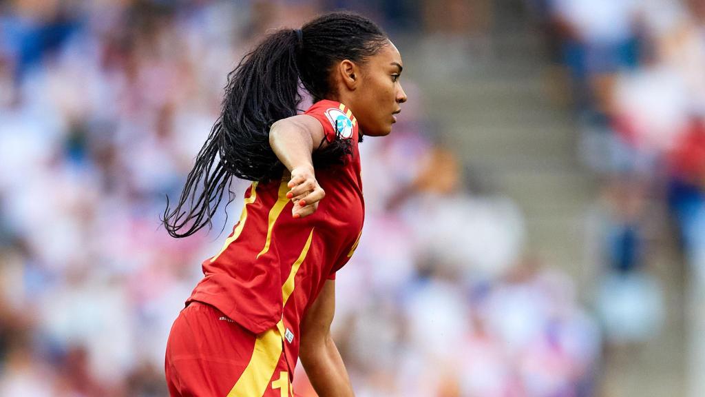 Salma Paralluelo durante la final.