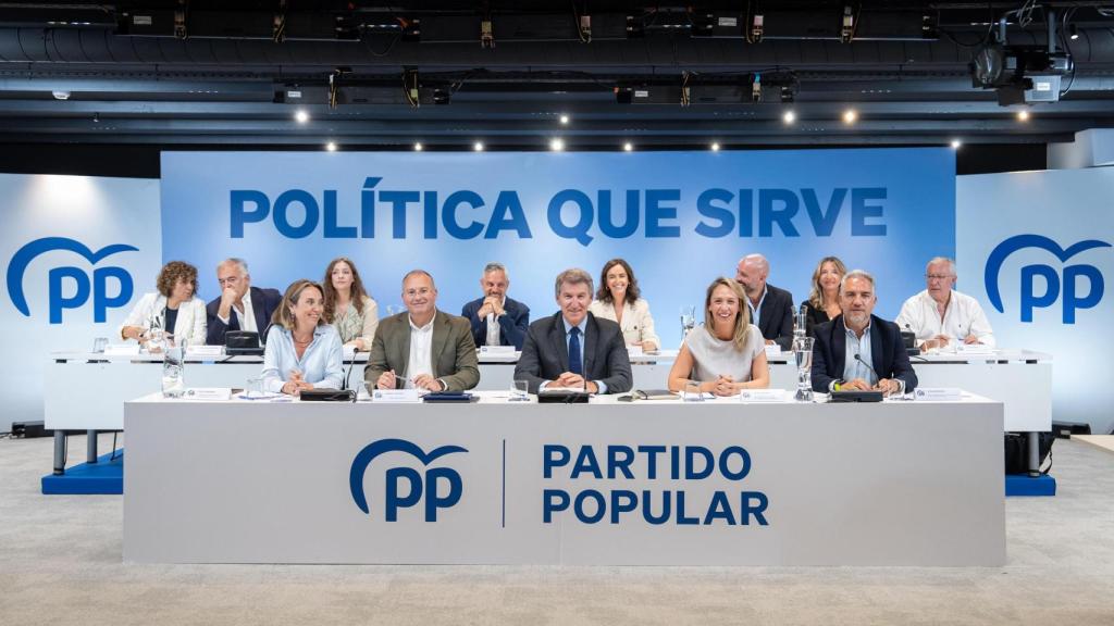 Alberto Núñez Feijóo preside la reunión del Comité Ejecutivo Nacional del PP de este lunes.