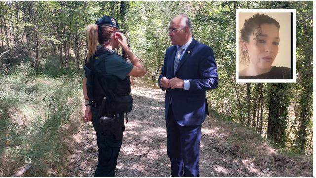 El subdelegado del Gobierno, Jacinto Canales, ha visitado la zona por donde se busca a Noemí.