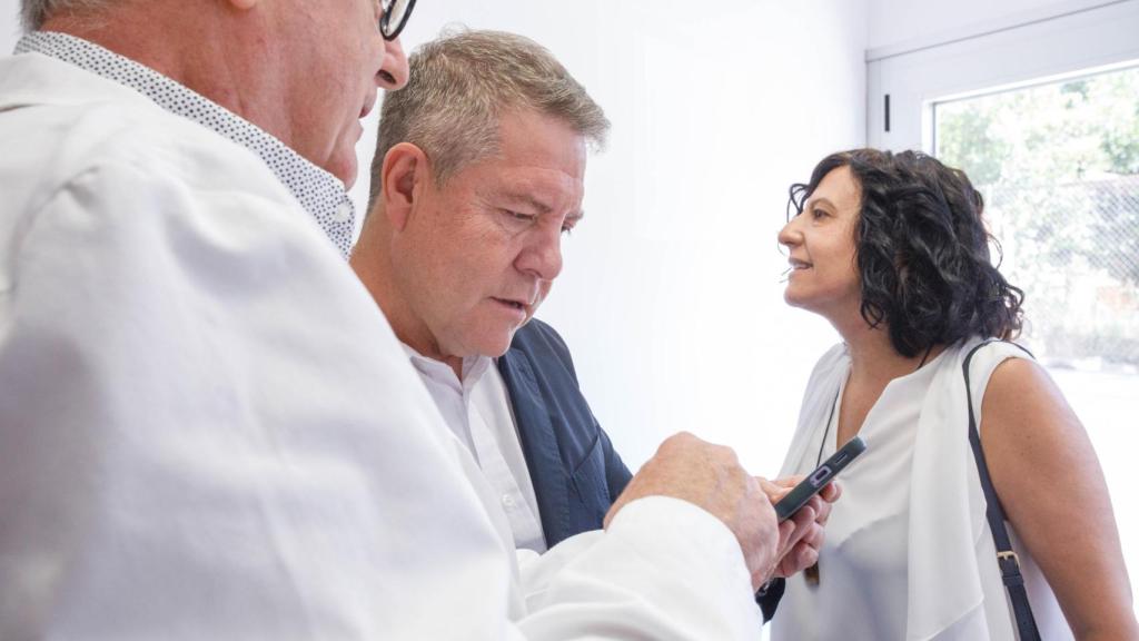 Emiliano García-Page, este lunes en la localidad conquense Mira.