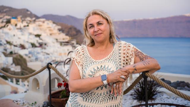 Megan Maxwell en Santorini.